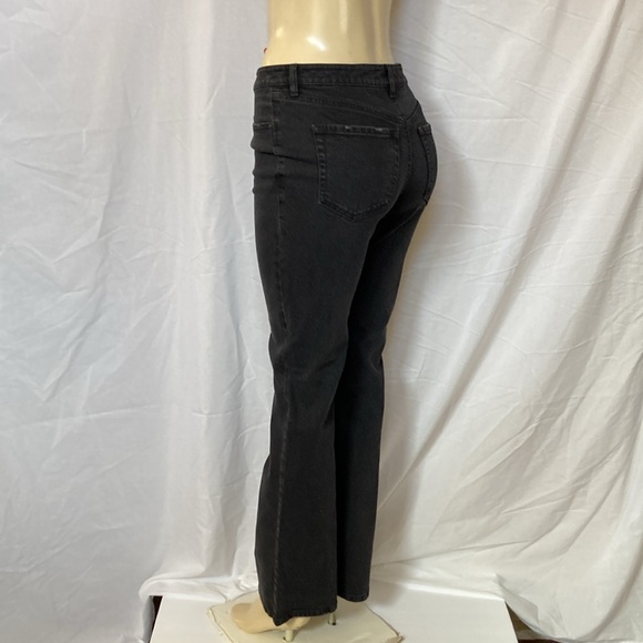 wild fable Jeans Exposed Button Closure Size 6 Black Wash Flare Leg Style NWT - Picture 7 of 9